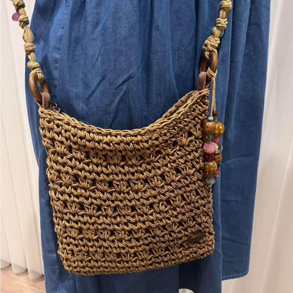 Cappelli boho crossbody handbag ,beaded  bag !